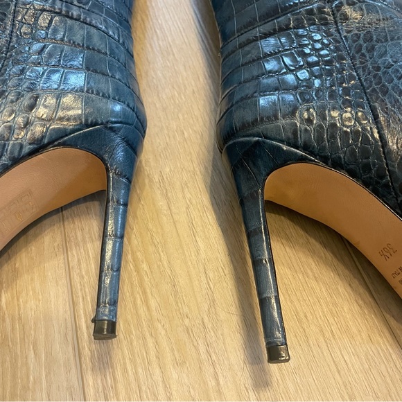 Paris Texas Moroccan Blue Knee Croc Leather Boot - Picture 3 of 13